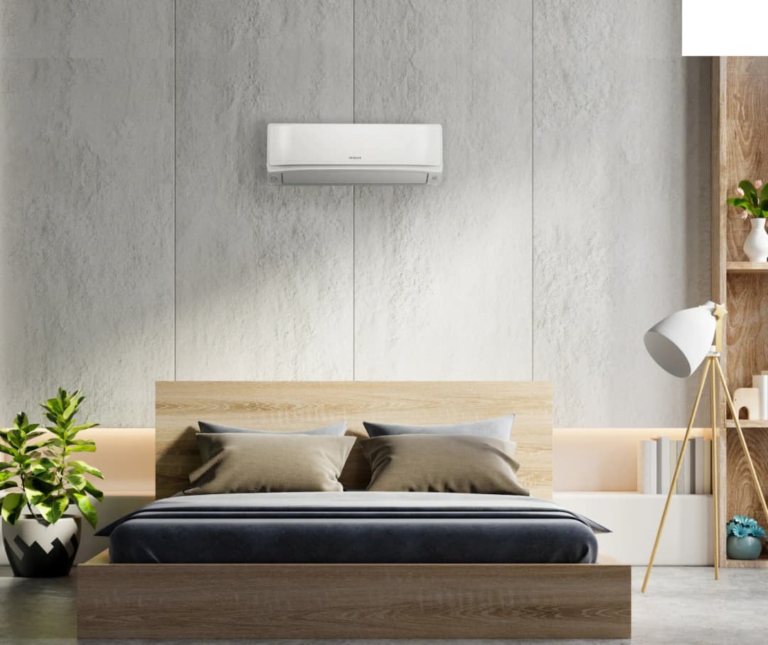 Schlafzimmer mit Wärmepumpe